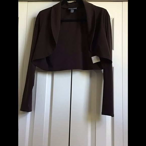 Frank Lyman Chocolate Shrug - Picture 1 of 5